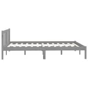 vidaXL Bed Frame Grey Solid Pinewood 140x200 cm