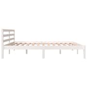 vidaXL Bed Frame Solid Wood Pine 180x200 cm White 6FT Super King