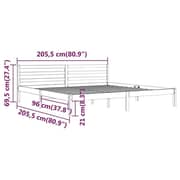 vidaXL Super King Size Day Bed 200*200 cm