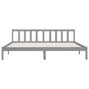 vidaXL Bed Frame Grey Solid Pinewood 200x200 cm