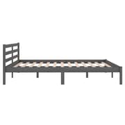 vidaXL Day Bed Solid Wood Pine 160x200 cm King Size Grey
