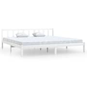 vidaXL Bed Frame White Solid Pinewood 180x200 cm 6FT Super King UK