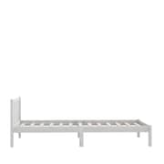 vidaXL Bed Frame White Solid Pinewood 90x200 cm