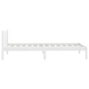 vidaXL Bed Frame White Solid Pinewood 90x200 cm