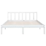 vidaXL Bed Frame White Solid Pinewood 120x200 cm