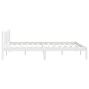 vidaXL Bed Frame White Solid Pinewood 120x200 cm