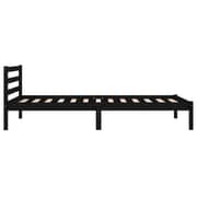 vidaXL Day Bed Solid Wood Pine 90x200 cm Black