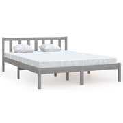 vidaXL Bed Frame Grey Solid Pinewood 160x200 cm