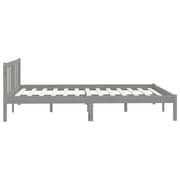 vidaXL Bed Frame Grey Solid Pinewood 160x200 cm
