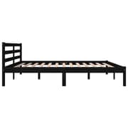 vidaXL Bed Frame Solid Wood Pine 180x200 cm Black 6FT Super King