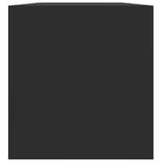 vidaXL Vinyl Storage Box Black 71x34x36 cm Engineered Wood