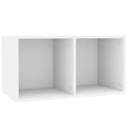 vidaXL Vinyl Storage Box White 71x34x36 cm Engineered Wood