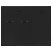 vidaXL Sideboard Black 88x30x70 cm Engineered Wood