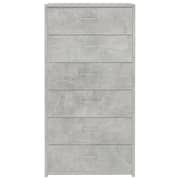 vidaXL Sideboard with 6 Drawers Concrete Grey 50x34x96 cm Engineered Wood