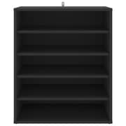 vidaXL Shoe Cabinet Black 60x35x70 cm Engineered Wood