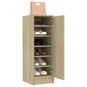 vidaXL Shoe Cabinet Sonoma Oak 32x35x92 cm Engineered Wood