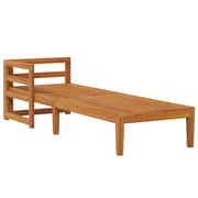 vidaXL Sun Lounger with 1 Armrest Dark Grey Solid Acacia Wood