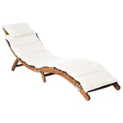 vidaXL Sun Lounger With Cushion Solid