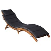 vidaXL Sun Lounger With Cushion Solid
