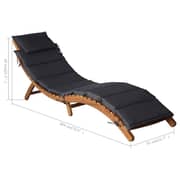 vidaXL Sun Lounger With Cushion Solid