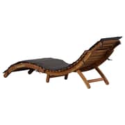 vidaXL Sun Lounger With Cushion Solid