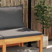vidaXL Garden Bench with Table Dark Grey Cushions Solid Acacia Wood
