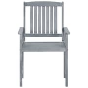 vidaXL Garden Chairs 2 pcs Grey Solid Acacia Wood