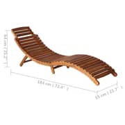 vidaXL Sunlounger with Table Solid