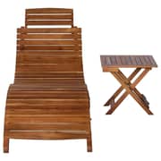 vidaXL Sunlounger with Table Solid