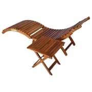 vidaXL Sunlounger with Table Solid