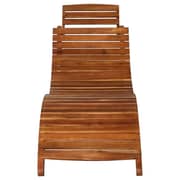 vidaXL Sunlounger with Table Solid