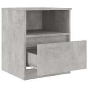 vidaXL Bed Cabinet Concrete Grey 40x40x50 cm Engineered Wood