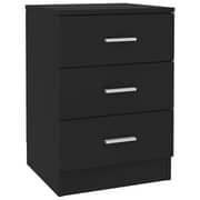 vidaXL Bedside Cabinets 2 pcs Black 38x35x56 cm Engineered Wood