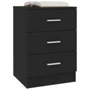 vidaXL Bedside Cabinets 2 pcs Black 38x35x56 cm Engineered Wood