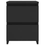 vidaXL Bedside Cabinets 2 pcs Black 30x30x40 cm Engineered Wood