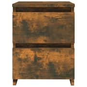vidaXL Bedside Cabinets 2 pcs Smoked Oak 30x30x40 cm Engineered Wood