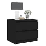 vidaXL Bed Cabinets 2 pcs Black 50x39x43.5 cm Engineered Wood