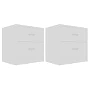 vidaXL Bedside Cabinets 2 pcs White 40x30x40 cm Engineered Wood