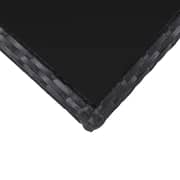 vidaXL 3 Piece Bistro Set with Cushions Poly Rattan Black