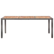 vidaXL 9 Piece Outdoor Dining Set with Cushions Poly Rattan Grey
