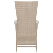 vidaXL 7 Piece Outdoor Dining Set with Cushions Poly Rattan Beige