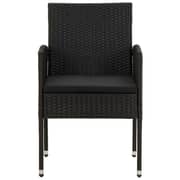 vidaXL 9 Piece Garden Dining Set Poly Rattan Black