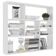vidaXL Wall Shelf White 90x16x78 cm Engineered Wood