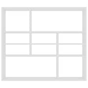 vidaXL Wall Shelf White 90x16x78 cm Engineered Wood