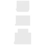 vidaXL Wall Display Shelf 3 pcs White Engineered Wood