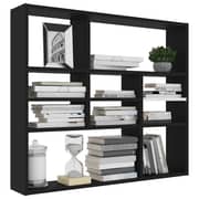 vidaXL Wall Shelf Black 90x16x78 cm Engineered Wood
