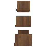 vidaXL Wall Display Shelves 3 pcs Brown Oak Engineered Wood