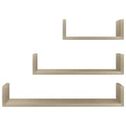 vidaXL Wall Display Shelf 3 pcs Sonoma Oak Engineered Wood