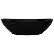 vidaXL Luxury Ceramic Basin Oval-shaped Sink Black 40 x 33 cm