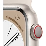 Apple Watch Series 8 GPS + Cellular 45mm Starlight Aluminum Case with Starlight Sport Band - Regular Pre-order